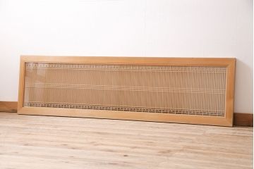 アンティーク建具　シンプルでモダンな意匠の筬欄間(オサランマ、明り取り、建具)(R-047262)