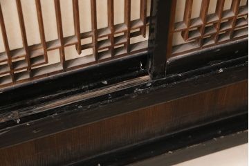 和製アンティーク　上質な空間を演出する、美しい組子入りの大型衝立(仕切り、パーテーション、組子)(R-047267)