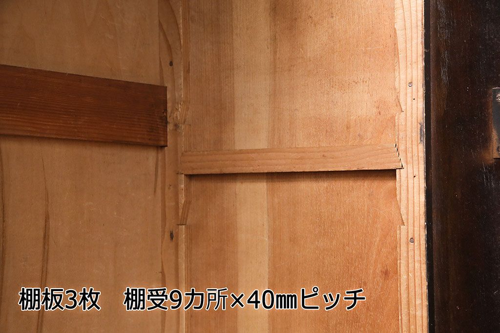 和製アンティーク　大正ロマンな雰囲気漂う上手物の本箱(ブックケース、収納棚、戸棚)(R-047268)