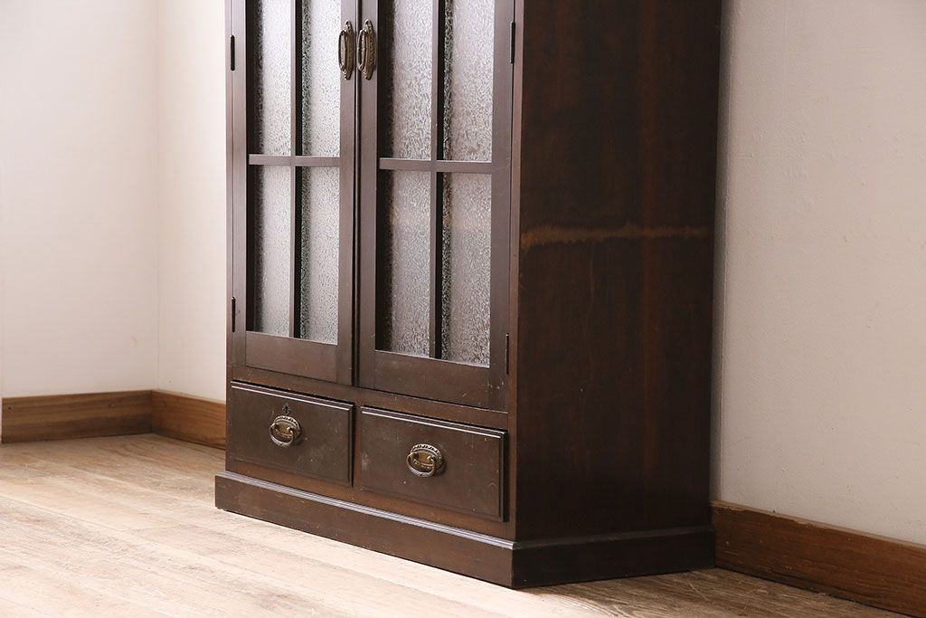 和製アンティーク　大正ロマンな雰囲気漂う上手物の本箱(ブックケース、収納棚、戸棚)(R-047268)