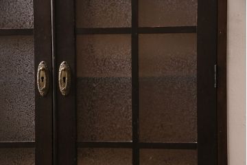 和製アンティーク　大正ロマンな雰囲気漂う上手物の本箱(ブックケース、収納棚、戸棚)(R-047268)