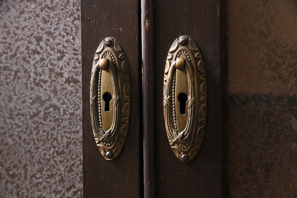 和製アンティーク　大正ロマンな雰囲気漂う上手物の本箱(ブックケース、収納棚、戸棚)(R-047268)