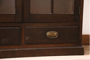 和製アンティーク　大正ロマンな雰囲気漂う上手物の本箱(ブックケース、収納棚、戸棚)(R-047268)