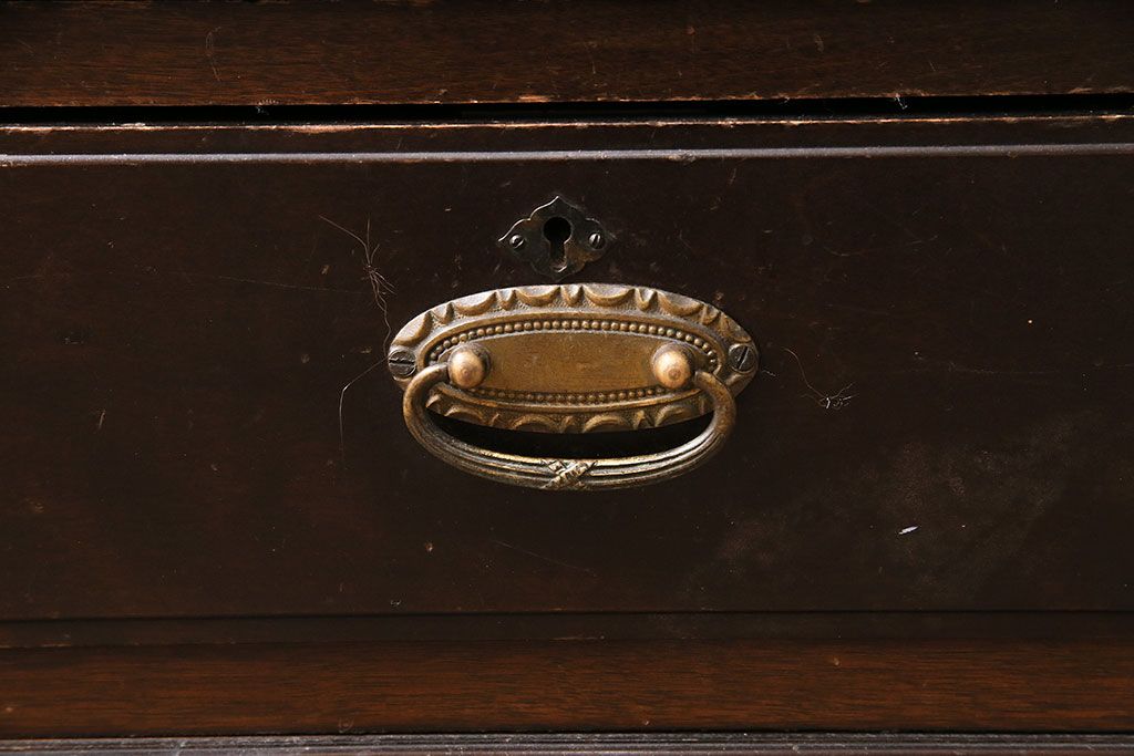 和製アンティーク　大正ロマンな雰囲気漂う上手物の本箱(ブックケース、収納棚、戸棚)(R-047268)