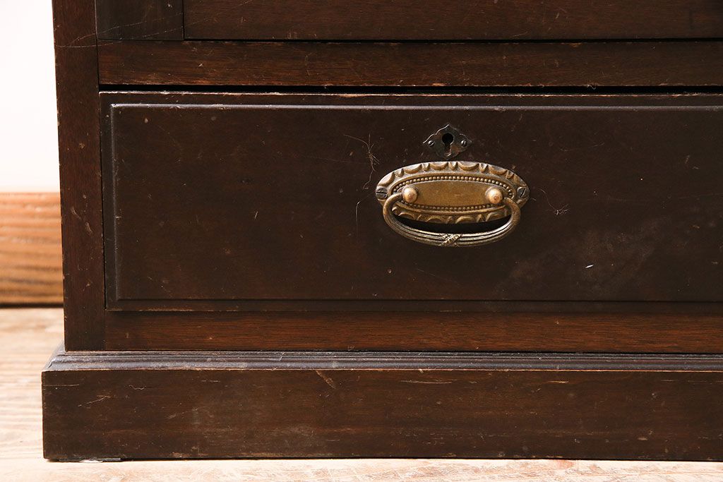 和製アンティーク　大正ロマンな雰囲気漂う上手物の本箱(ブックケース、収納棚、戸棚)(R-047268)