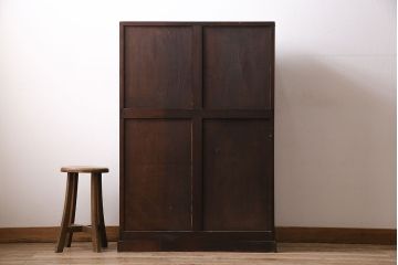 和製アンティーク　大正ロマンな雰囲気漂う上手物の本箱(ブックケース、収納棚、戸棚)(R-047268)