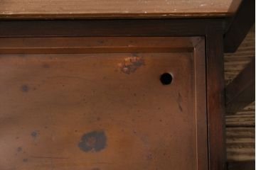 和製アンティーク　玄関をお洒落に飾る、モダンデザインの総桑材製傘立て(カサ立て、スタンド)(R-047272)