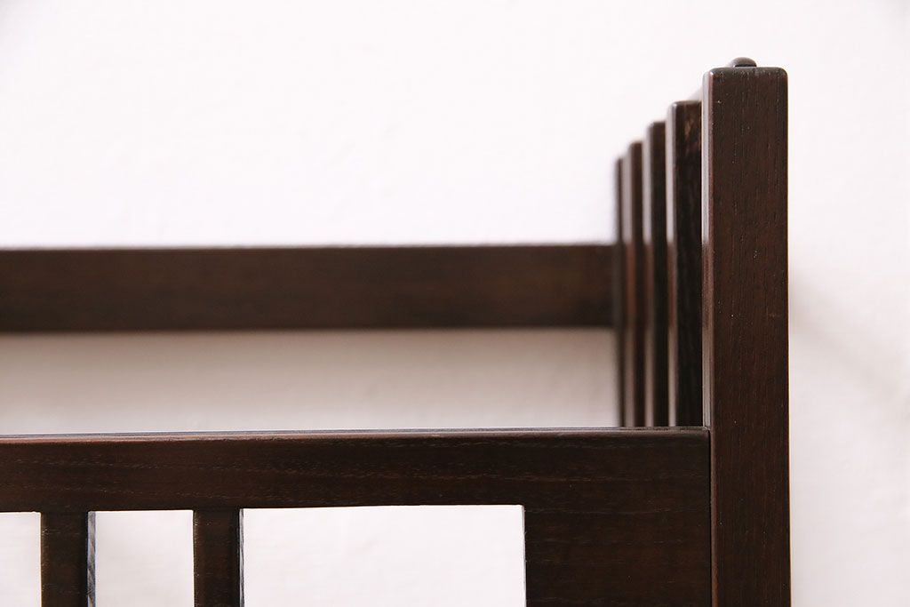 和製アンティーク　玄関をお洒落に飾る、モダンデザインの総桑材製傘立て(カサ立て、スタンド)(R-047272)