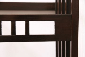 和製アンティーク　玄関をお洒落に飾る、モダンデザインの総桑材製傘立て(カサ立て、スタンド)(R-047272)