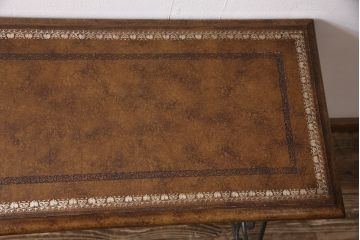 中古　イギリス家具　MAITLAND SMITH(メートランドスミス)　白鳥モチーフの脚がお洒落なコンソールテーブル(定価約30万円)(飾り台)(R-047275)