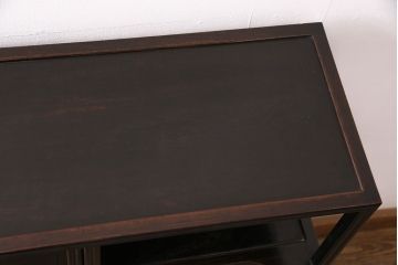 和製アンティーク　シックな佇まいが魅力的な花梨材製の茶棚(茶箪笥、収納棚、飾り棚、カリン材)(R-047276)