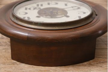 アンティーク時計　8DAY CLOCK　お洒落なディスプレイとして活躍してくれる赤菱式改良掛時計(柱時計、壁掛け時計、ディスプレイ時計)(R-047277)