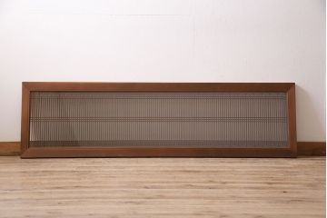 アンティーク建具　シンプルでモダンな意匠の筬欄間(オサランマ、明り取り、建具)(R-047280)