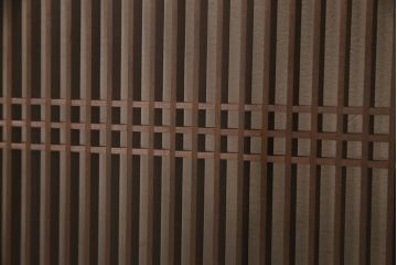 アンティーク建具　シンプルでモダンな意匠の筬欄間(オサランマ、明り取り、建具)(R-047280)