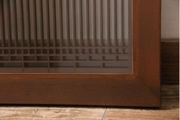 アンティーク建具　シンプルでモダンな意匠の筬欄間(オサランマ、明り取り、建具)(R-047280)