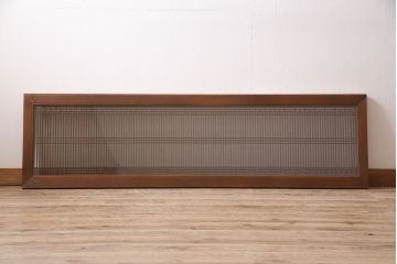 アンティーク建具　シンプルでモダンな意匠の筬欄間(オサランマ、明り取り、建具)(R-047280)