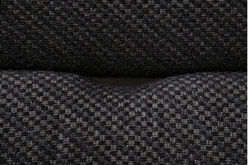 中古　富士ファニチア(富士ファニチュア、フジファニチュア、FUJI FURNITURE、富士ファニチャー)布Aタイプ　アームのシルエットが素敵なオーク材製アームチェア(定価約6万5千円)(ダイニングチェア、椅子)(R-047281)