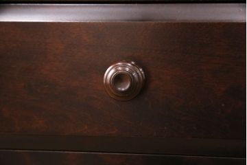 中古　 北海道民芸家具　421　シックな雰囲気が魅力の樺材製片袖デスク(机、在宅ワーク、在宅用ワークデスク、学習机)(定価約15万円)(R-047288)
