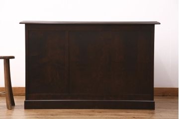 中古　 北海道民芸家具　421　シックな雰囲気が魅力の樺材製片袖デスク(机、在宅ワーク、在宅用ワークデスク、学習机)(定価約15万円)(R-047288)