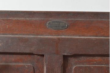 レトロ家具　ナラ材　ディスプレイにおすすめ!ノスタルジックな雰囲気作りに活躍する木製冷蔵庫(冷蔵箱、収納棚)(R-047290)
