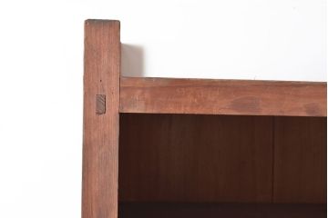 【簡易リペア限定品】和製アンティーク　昭和中期　素朴な佇まいが趣溢れるオープンラック(シェルフ、収納棚、飾り棚、ウッドラック)(R-047293)