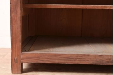 【簡易リペア限定品】和製アンティーク　昭和中期　素朴な佇まいが趣溢れるオープンラック(シェルフ、収納棚、飾り棚、ウッドラック)(R-047293)