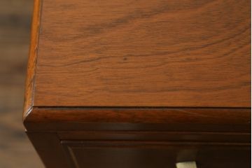 昭和レトロ　組み立て式　ノスタルジックな雰囲気が魅力のカバ材製両袖デスク(両袖机、在宅ワーク、在宅用ワークデスク、作業台)(R-047296)