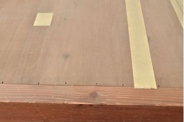 和製アンティーク　ヒノキ材　和モダンな空間作りに!横桟が上品な収納箪笥(水屋箪笥、サイドボード)(R-047299)