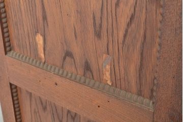 大正ロマン　前面栓材　彫りがアクセントになった奥行が深いオープンラック(収納棚)(R-047304)