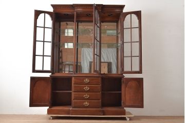 中古　DREXEL HERITAGE(ドレクセルヘリテイジ)　LARRY W. KIDDY　コレクションケースにおすすめ!高級感を演出する照明付きキャビネット(キュリオケース、飾り棚)(R-047305)