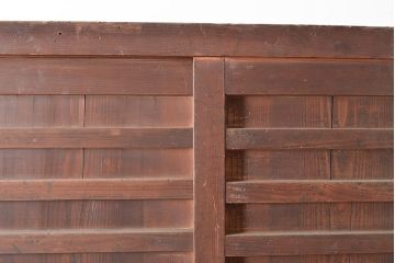 和製アンティーク　和モダンな空間づくりに活躍する、ヒノキ材製の収納箪笥(水屋箪笥、キャビネット)(R-047307)