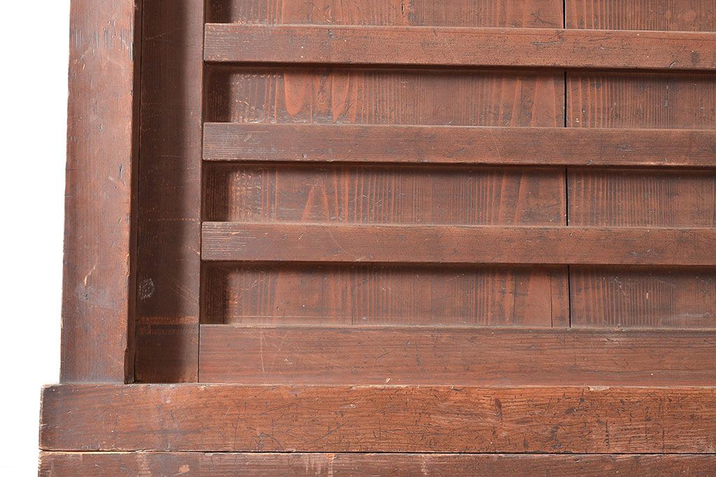 和製アンティーク　和モダンな空間づくりに活躍する、ヒノキ材製の収納箪笥(水屋箪笥、サイドボード)(R-047308)