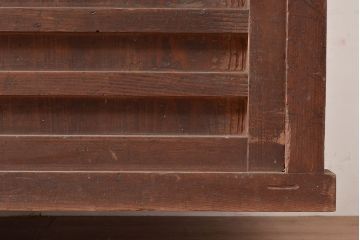 和製アンティーク　和モダンな空間づくりに活躍する、ヒノキ材製の収納箪笥(水屋箪笥、サイドボード)(R-047309)