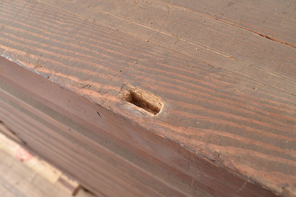 和製アンティーク　和モダンな空間づくりに活躍する、ヒノキ材製の収納箪笥(水屋箪笥、サイドボード)(R-047309)