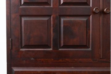 中古　北海道民芸家具　衣装盆付き　和洋どちらの空間にも合わせやすい3段重ねの洋服タンス(衣装箪笥、着物タンス、チェスト)(R-047312)