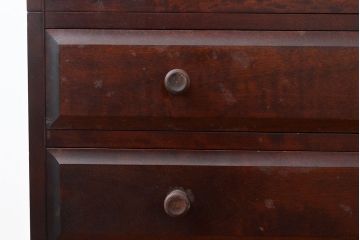 中古　北海道民芸家具　衣装盆付き　和洋どちらの空間にも合わせやすい3段重ねの洋服タンス(衣装箪笥、着物タンス、チェスト)(R-047312)