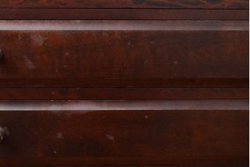 中古　北海道民芸家具　衣装盆付き　和洋どちらの空間にも合わせやすい3段重ねの洋服タンス(衣装箪笥、着物タンス、チェスト)(R-047312)