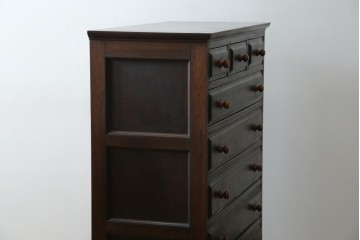 和製ヴィンテージ　民芸家具　モダンな佇まいが魅力的な松本民芸家具風のチェスト　(R-047314)