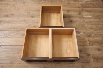 松本民芸家具・310型食器棚　希少なヴィンテージ品!深みを増した色合いが美しい食器棚(収納棚、キャビネット、ビンテージ)(R-047325)
