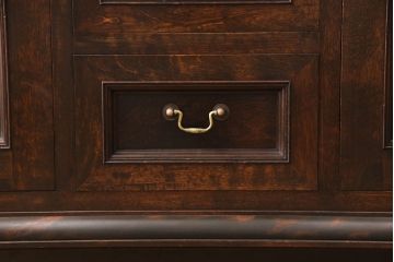 松本民芸家具・310型食器棚　希少なヴィンテージ品!深みを増した色合いが美しい食器棚(収納棚、キャビネット、ビンテージ)(R-047325)