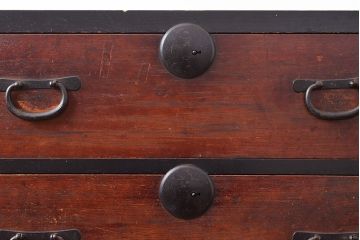 和製アンティーク　ヒノキ材の味わいがたっぷりと感じられる和タンス(引き出し、チェスト)(R-047326)