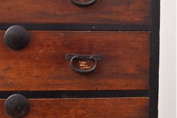 和製アンティーク　ヒノキ材の味わいがたっぷりと感じられる和タンス(引き出し、チェスト)(R-047326)