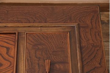 中古　民芸家具　美しい杢目の流れが堪能できる木製長火鉢(関西火鉢、囲炉裏、座卓)(R-047328)