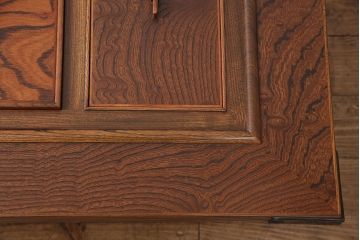 中古　民芸家具　美しい杢目の流れが堪能できる木製長火鉢(関西火鉢、囲炉裏、座卓)(R-047328)