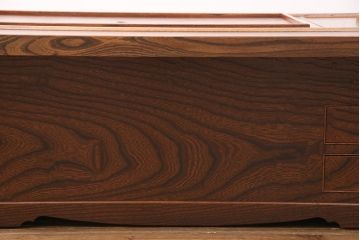 中古　民芸家具　美しい杢目の流れが堪能できる木製長火鉢(関西火鉢、囲炉裏、座卓)(R-047328)
