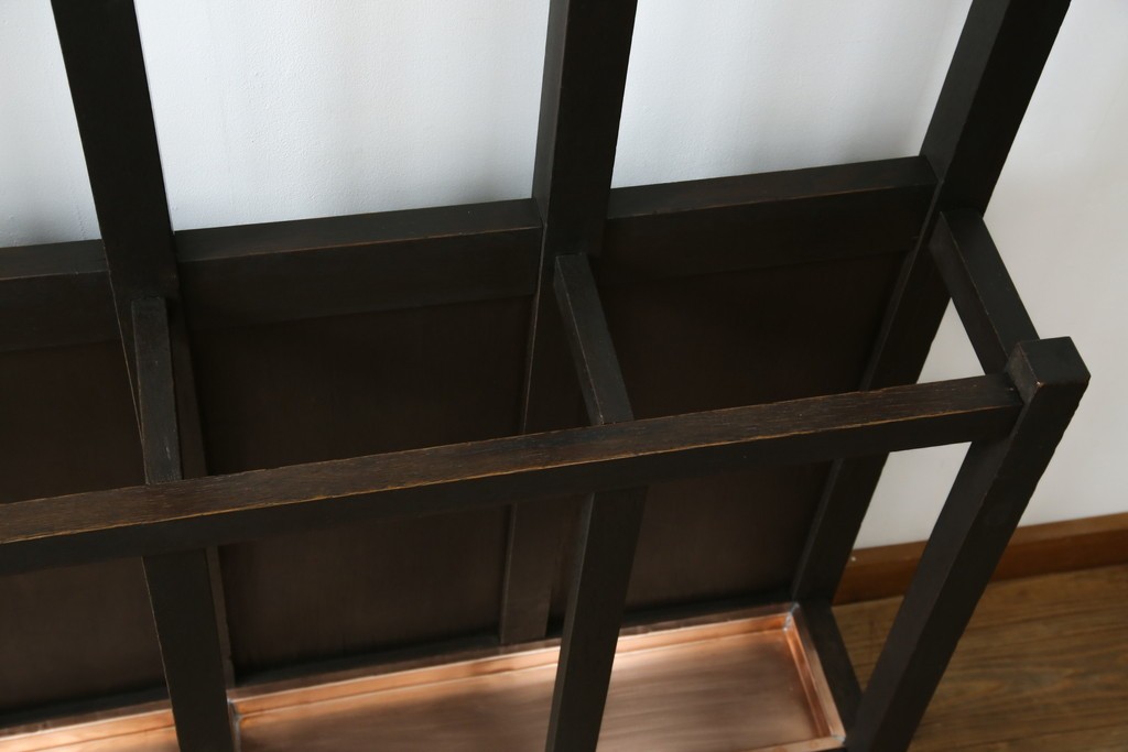 和製アンティーク　昭和初期　玄関の整理整頓や身支度に便利な傘立て&コートハンガー　(R-047329)