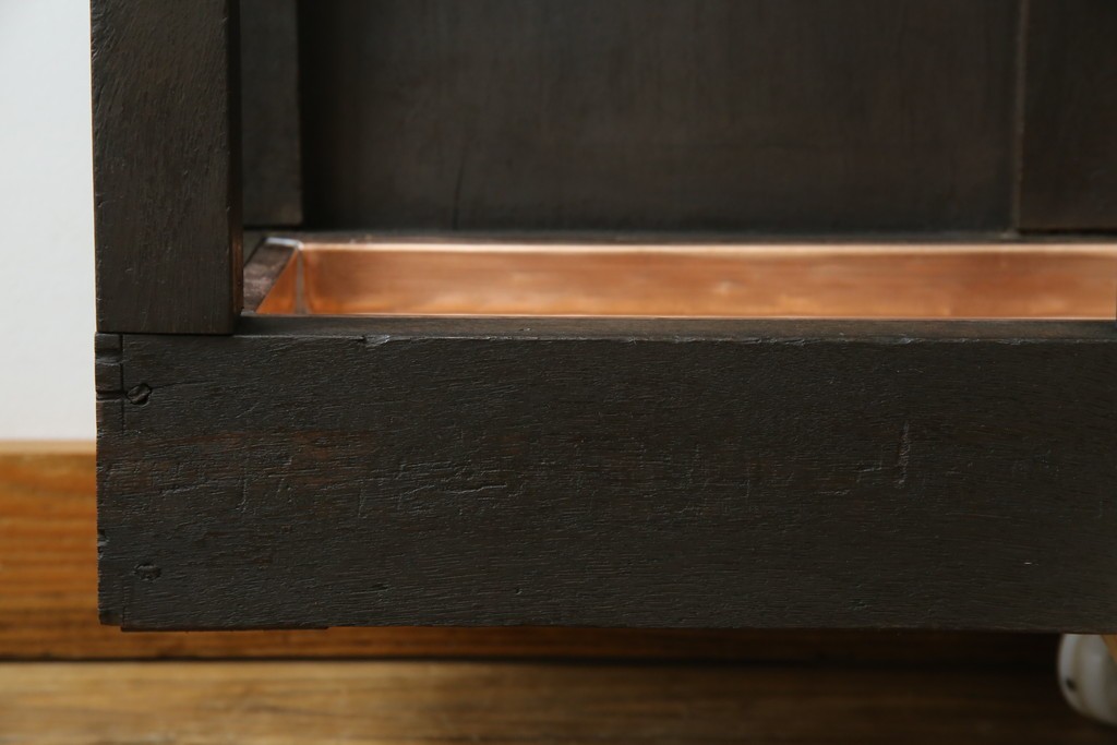 和製アンティーク　昭和初期　玄関の整理整頓や身支度に便利な傘立て&コートハンガー　(R-047329)