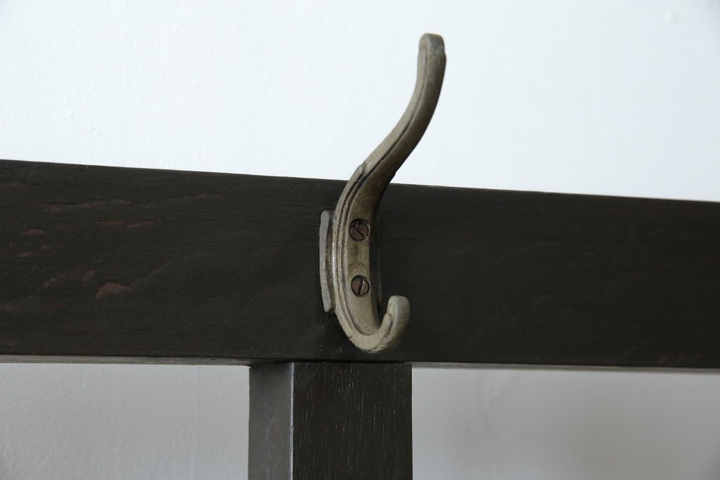 和製アンティーク　昭和初期　玄関の整理整頓や身支度に便利な傘立て&コートハンガー　(R-047329)