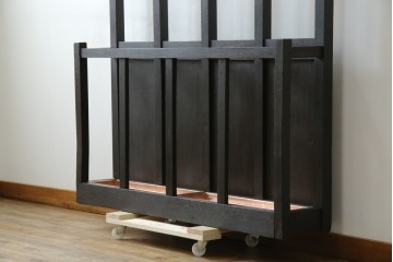 和製アンティーク　昭和初期　玄関の整理整頓や身支度に便利な傘立て&コートハンガー　(R-047329)