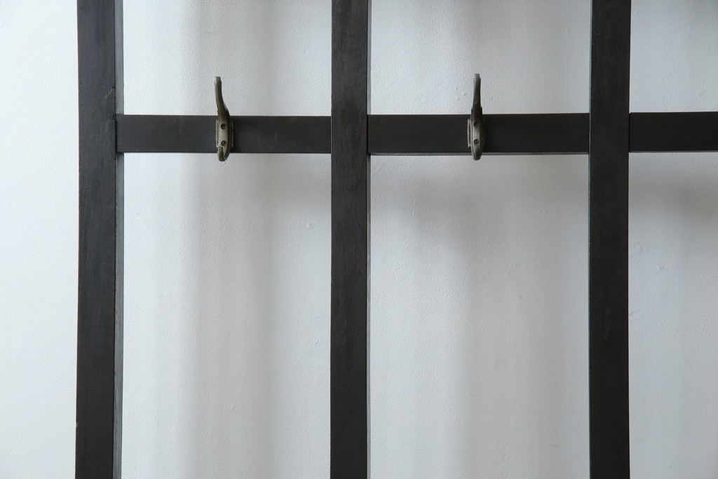 和製アンティーク　昭和初期　玄関の整理整頓や身支度に便利な傘立て&コートハンガー　(R-047329)